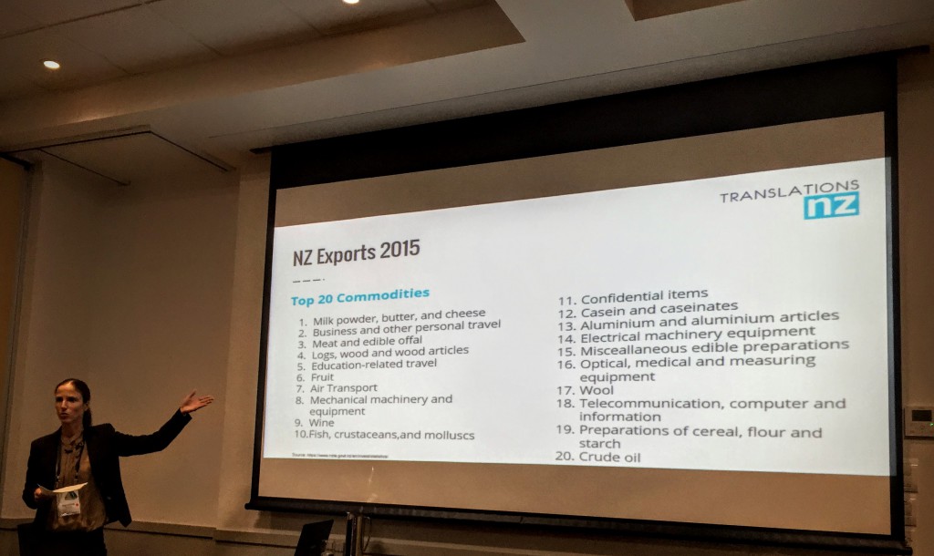 Karoline Spiessl presenting at the NZSTI 2016 conference